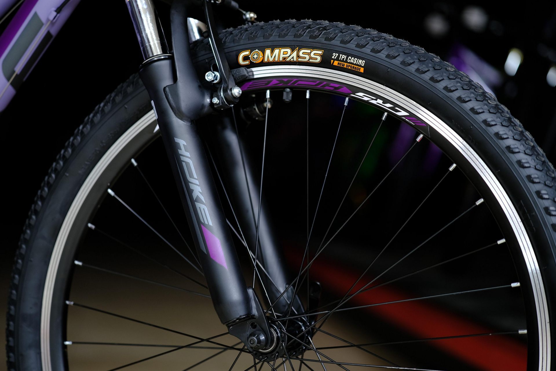 Обод 26 двойной, втулки стальные на промподшипниках HOKE Jade 50 V матовый фиолетовый-серый 15