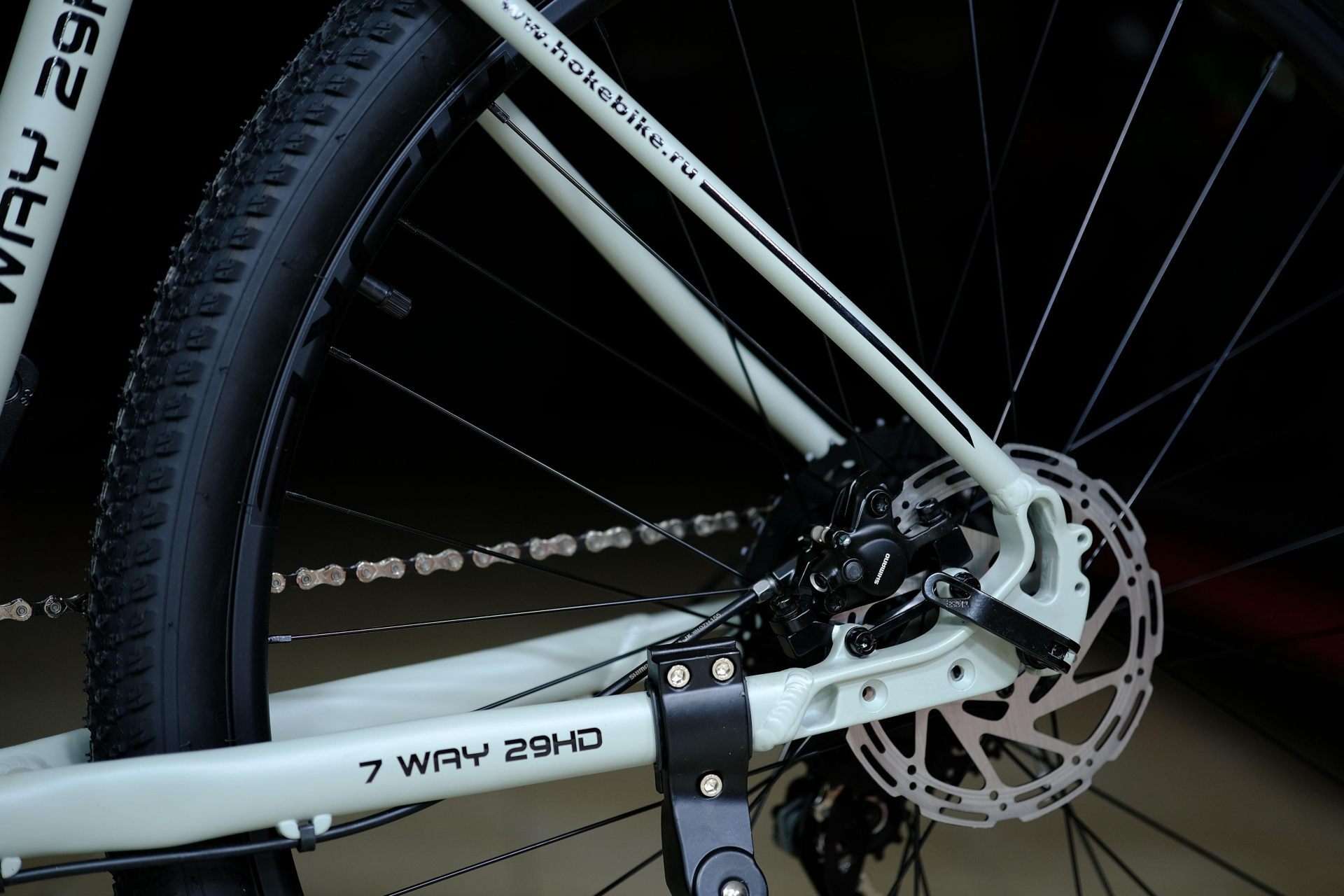 Обод 29 двойной усиленный ширина 30 mm, втулки алюминиевые на промах эксцентрики WZ-282 HOKE 7 Way 29 HD матовый серый 17